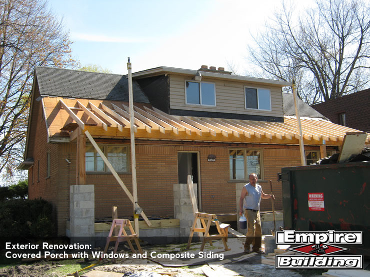 Covered Porch - Composite Siding