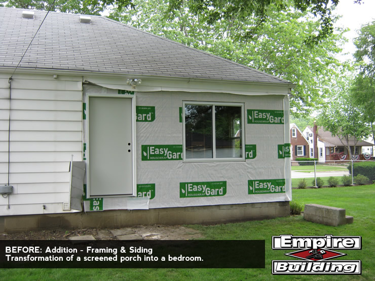 Empire Building Company builds an addition onto a house. 